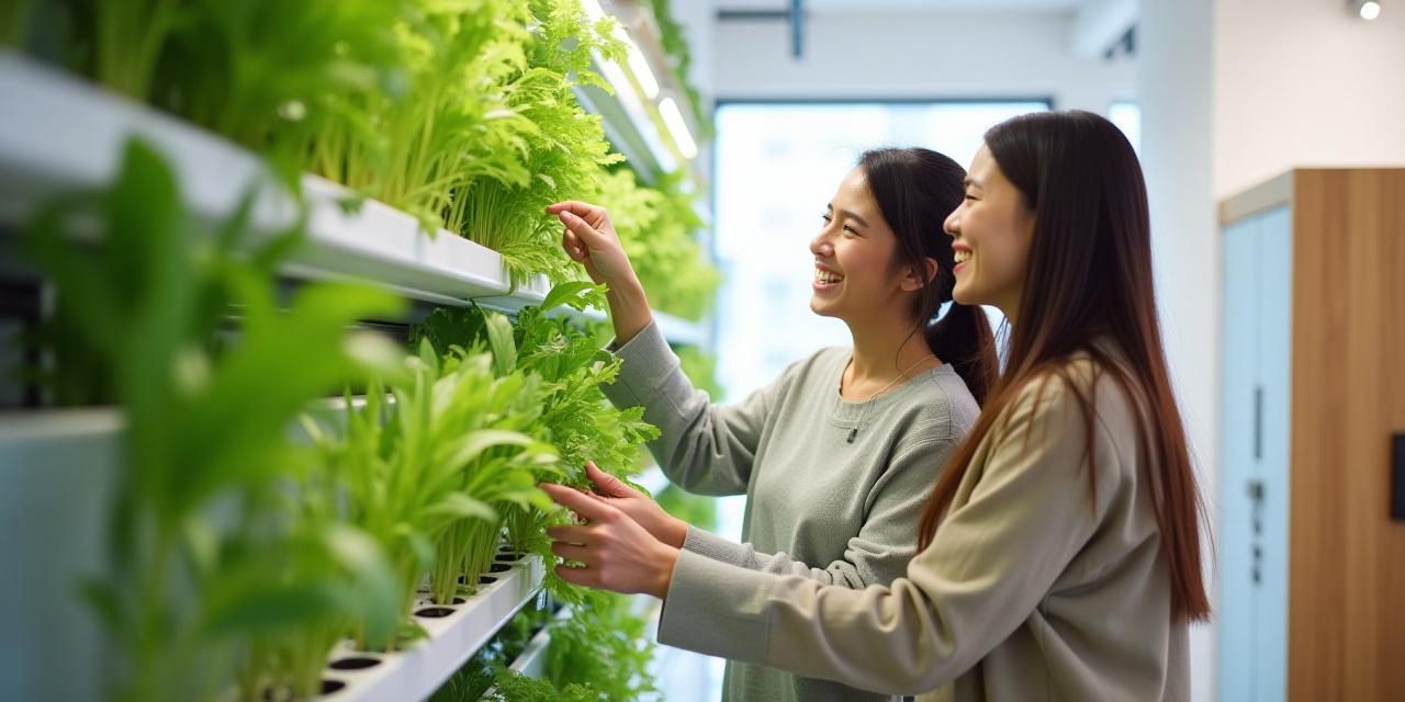Team working on a vertical farming installation
