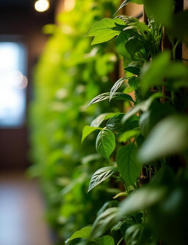 Restaurant herb walls