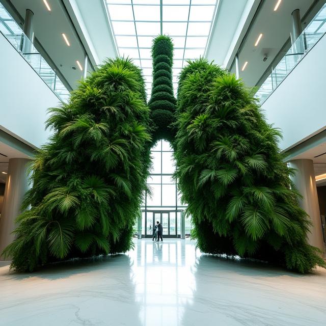 Corporate lobby Green Lungs project
